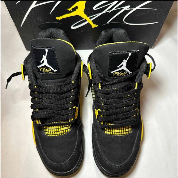 Size 10.5 - Nike Air Jordan 4 Retro Thunder 2023 Men's Shoes Ships Now - Picture 4 of 10